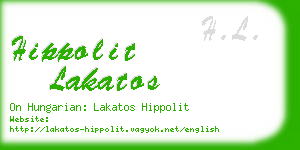 hippolit lakatos business card